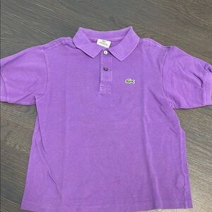 Lacoste Purple Polo Shirt Classic Sporty Design